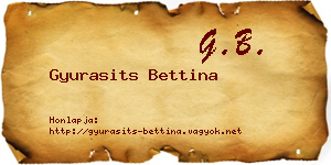 Gyurasits Bettina névjegykártya